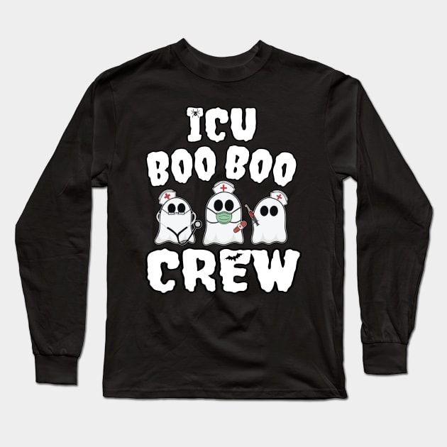 ICU Boo Boo CREW  Halloween Special Long Sleeve T-Shirt by Duds4Fun